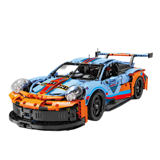 Gulf Oil Racing Sports Car Model – 1680 Piece Building Set